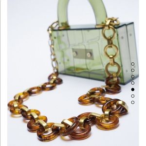 Zara box bag with chain bloggers fav, RARE